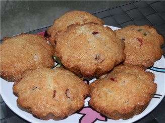 Воздушные маффины с сухофруктами