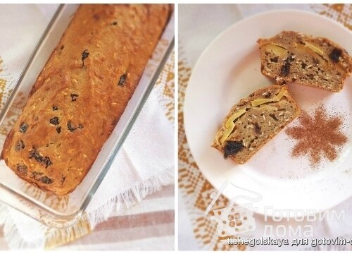 Кекс с айвой и финиками