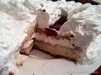 Белковый заварной крем с желирующим сахаром (мой вариант)