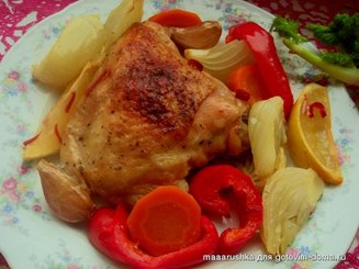 Курица "Средиземноморская" с фенхелем и лимоном
