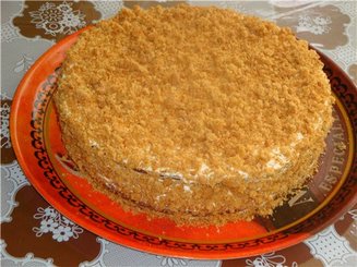 Легкий  медовик (жидкое тесто)