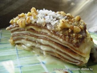 Блинный торт с заварным кремом