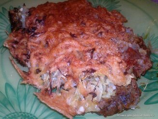 Куриная печень с капустой