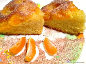 Пирог "Зимняя сказка" с мандаринами и шоколадом