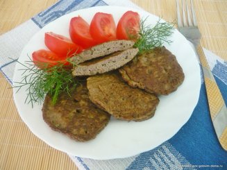 Печёночные котлеты с гречневой мукой