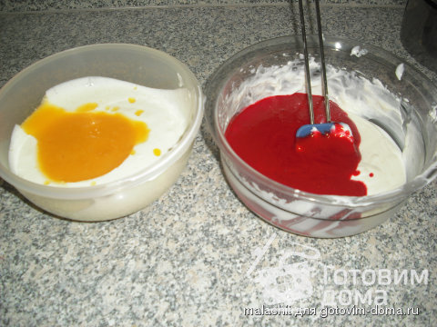 Двухцветный творожно-сливочный торт фото к рецепту 15