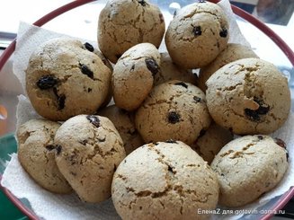 Печенье из овсяной муки с вяленой клюквой