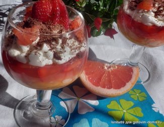 "Грейпфрутово-грушевый гурман "десерт