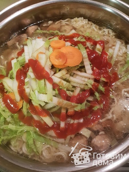 Китайский суп с курицей и грибами фото к рецепту 7