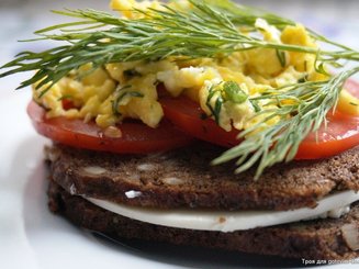 Smørrebrød - Бутерброд с яйцом и сыром
