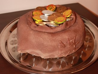 Торт "Мешок с деньгами"