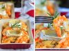 Креветки запечённые с козьим сыром