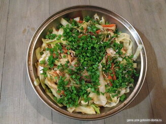 Стир-фрай из курицы и капусты