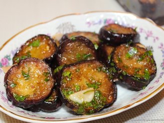 Баклажанны в медово-лимонной карамели