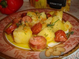 Рагу с картофелем и сосисками