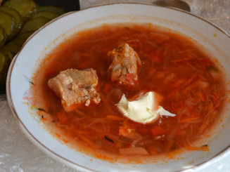 Борщ на ребрышках