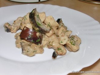 Жаркое из баклажанов и курицы
