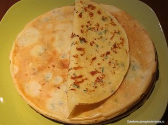Сырные блины с укропом