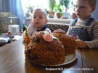 Торт-собачка 3D