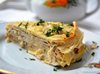 Блинный пирог с курицей и грибами