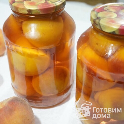 Персики на зиму в собственном соку
