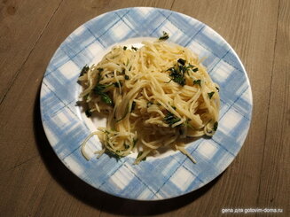 Spaghetti all'agliata - Спагетти с петрушкой и чесноком