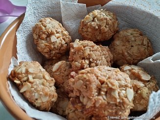 Кокосовое и миндальное овсяное печенье