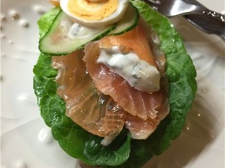 Smørrebrød - Датский открытый бутерброд с лососем