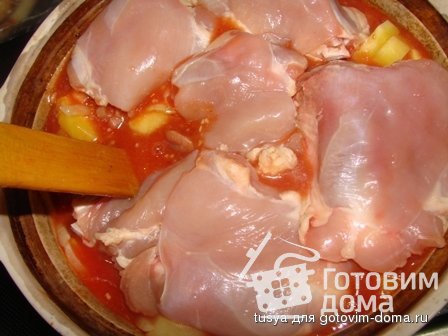 Фрах таген - курица с картофелем по-арабски фото к рецепту 4