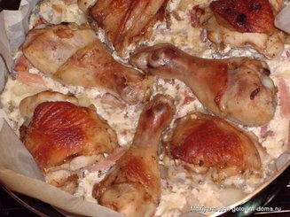 Курица с беконом