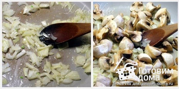 Открытый пирог с картофелем и грибами фото к рецепту 4