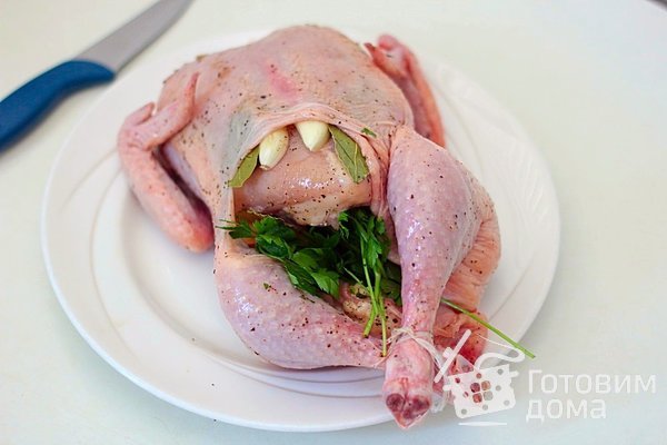 &quot;Яйцо динозавра&quot; (курица запечённая в тесте с травами) фото к рецепту 4