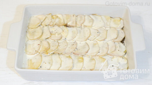 Картошка с грибами в Духовке. Картофельная Запеканка / Гратен фото к рецепту 9