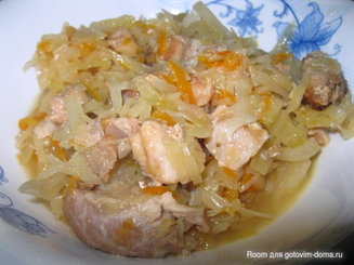 Капуста тушеная с мясом