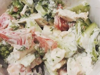 Салат из брокколи и курицы