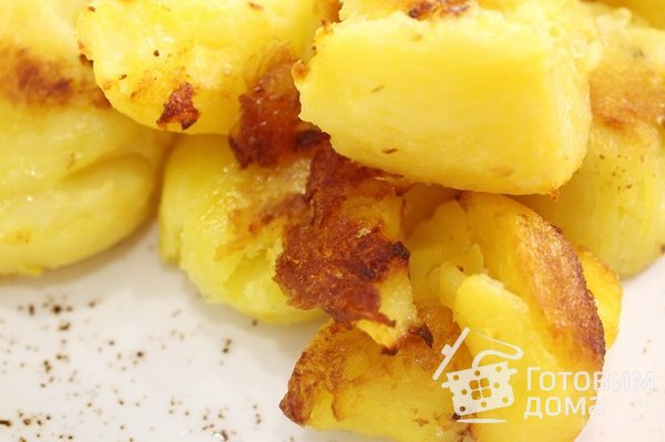 Сливочная картошка с хрустящей корочкой в духовке фото к рецепту 1