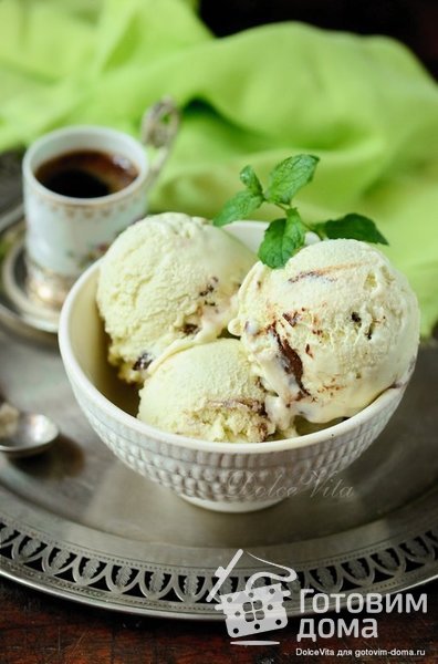 Мятное мороженое с шоколадом фото к рецепту 2
