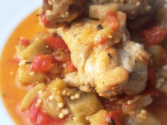Курица по-итальянски с овощным рагу