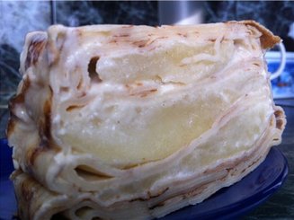 Блинный пирог с яблоками