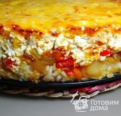 Запеканка с курицей и овощами