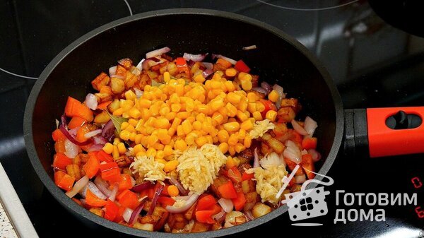 Рагу а-ля индийское карри с картошкой, фасолью, зеленью, сыром, креветками и множеством специй фото к рецепту 7