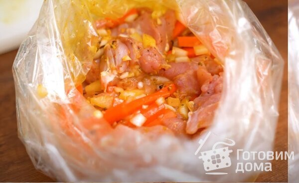Ленивый плов в рукаве фото к рецепту 3