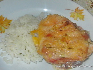 Куриные бедрышки, запеченные с сыром