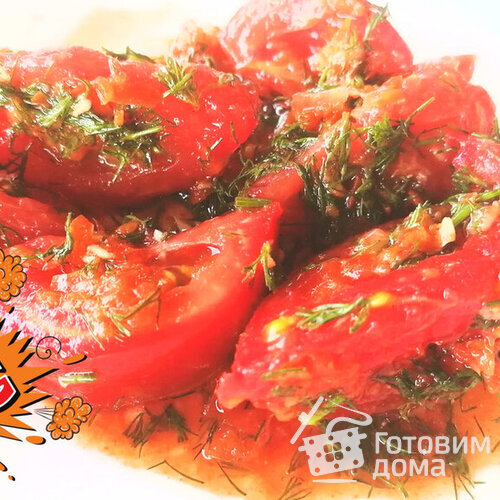 Необычный летний салатик из помидоров