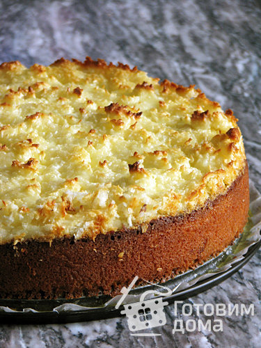 Вишневый пирог с кокосовой глазурью фото к рецепту 1