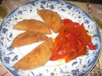 Хрустящие "сердечки" с сырной начинкой