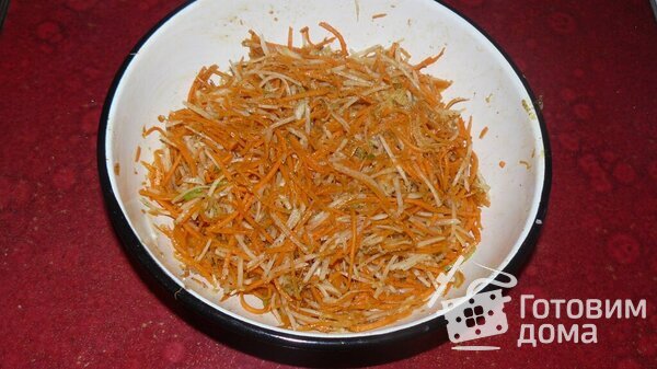 Редька с морковью по-корейски фото к рецепту 6