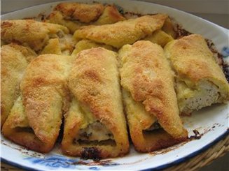 Картофельные рулетики с мясом