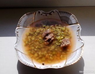 Суп с горохом зеленым колотым