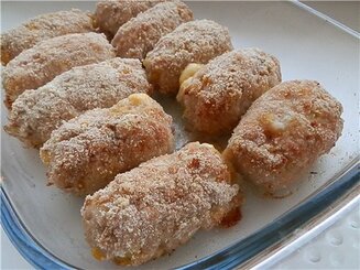 Мясные шарики с кукурузой и сыром